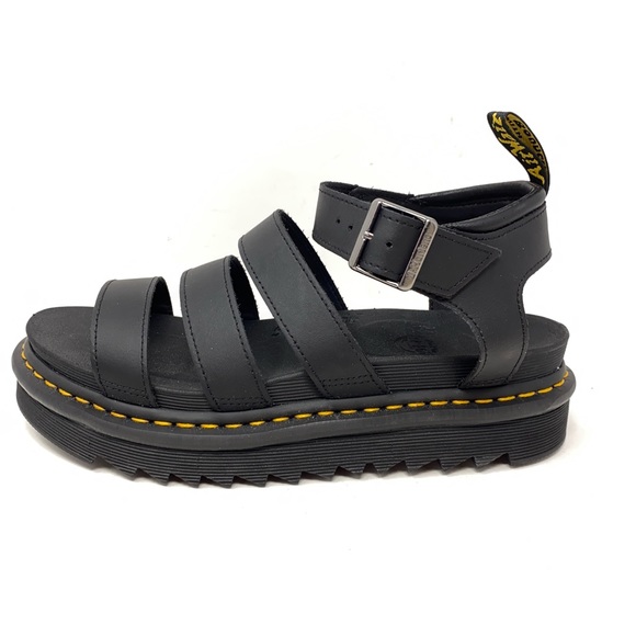 Dr Martens NWOT Black Blaire Hyrdro Leather Platform Strap Sandals. - Picture 3 of 14
